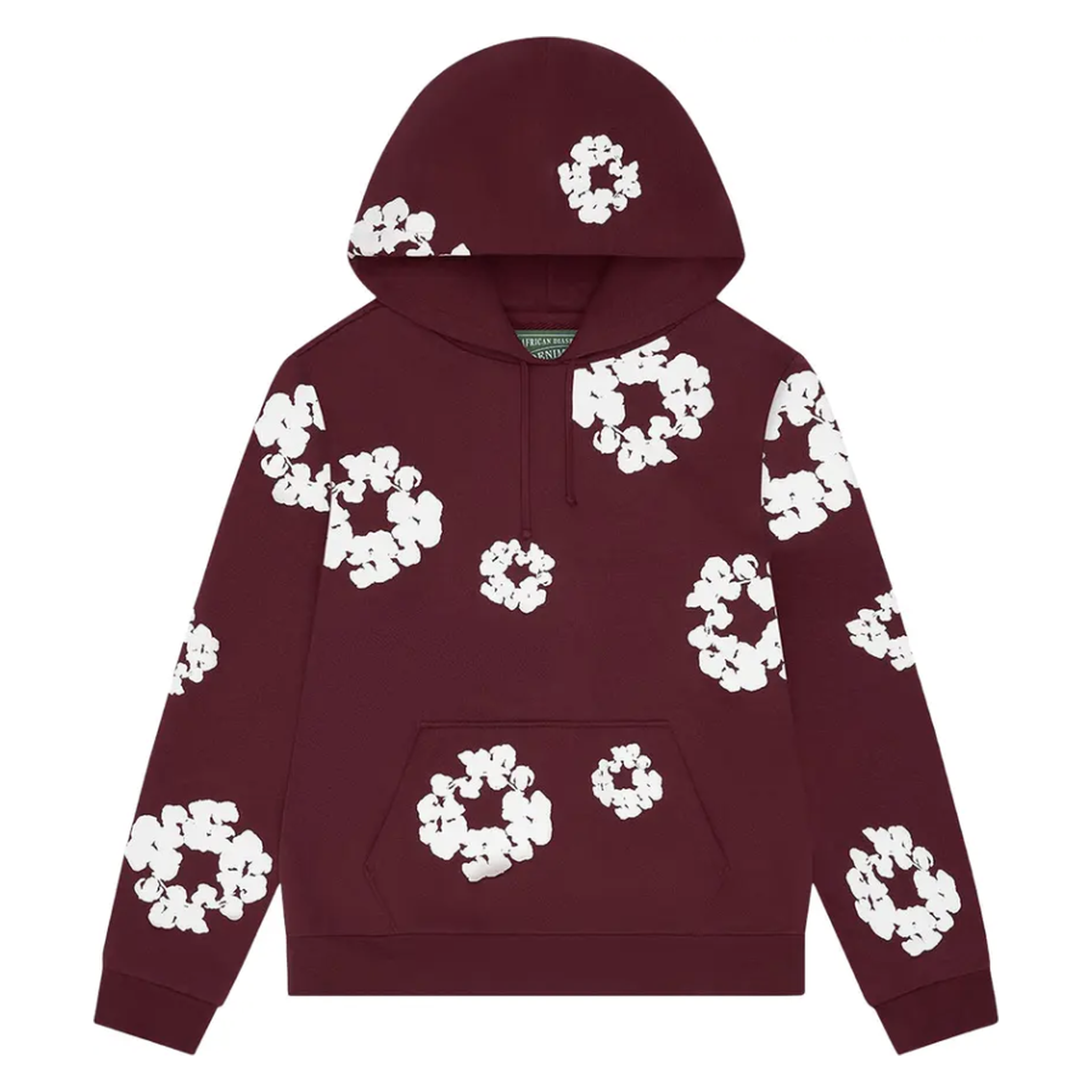 Denim Tears Cotton Wreath Hoodie Burgundy