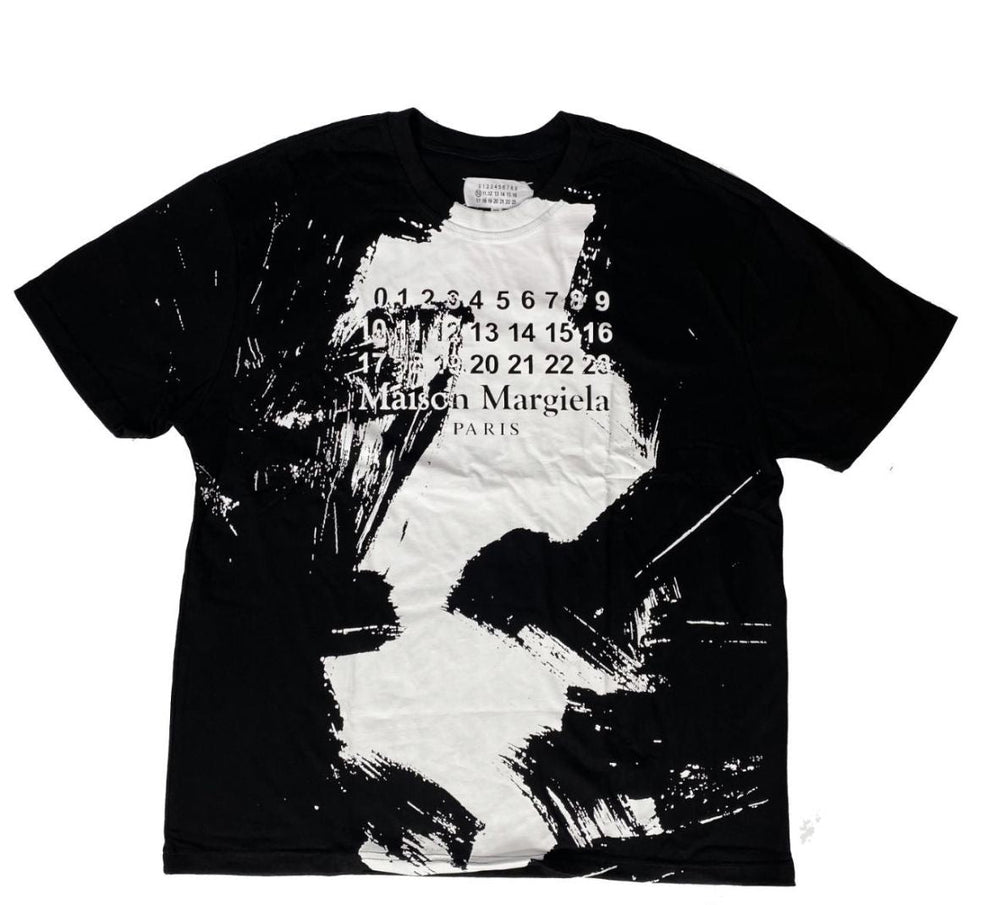 Maison margiela - black & white t-shirt